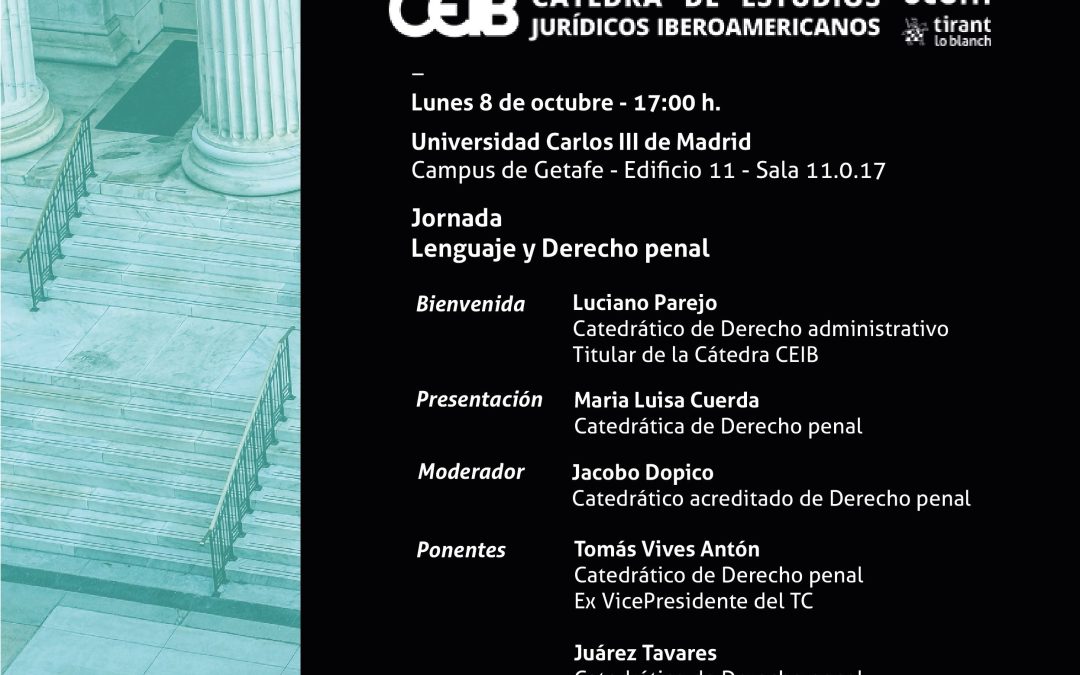 Jornada: Lenguaje y Derecho penal. Madrid, 8 de octubre de 2018