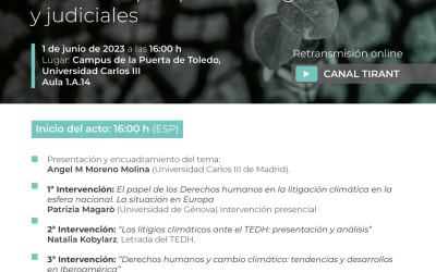 JORNADA | DERECHOS HUMANOS Y CAMBIO CLIMÁTICO: PERSPECTIVAS LEGALES Y JUDICIALES. 01/06/2023